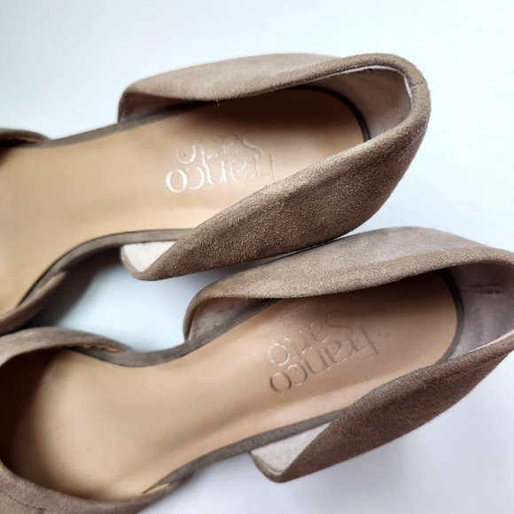 Franco Sarto Women's Suede Leather Fenway Wedge Tan Cocco Color Size 8 - Picture 8 of 14